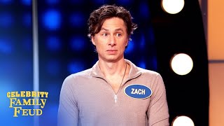 Zach Braff's politically incorrect answer is up there! | Celebrity Family Feud