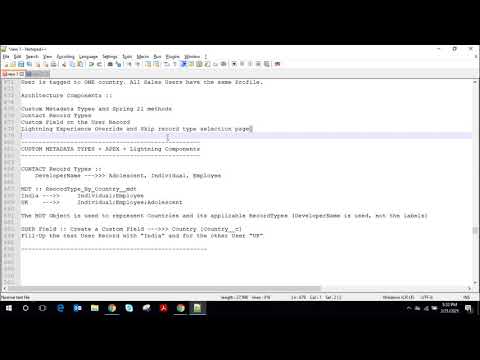 Aura - Micro Project - Constrain RecordTypes by User Country (not Profiles) - Part 01