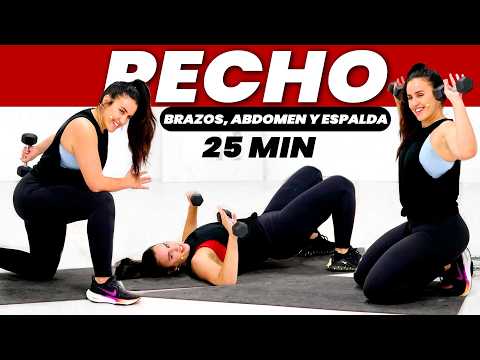 Define tu TREN SUPERIOR en 25 MINUTOS 🔥 Rutina Efectiva con Mancuernas para Casa