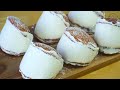 Korean street food/ Milk Cream Donut recipe/ Handmade soft and fluffy donuts recipe [ASMR]