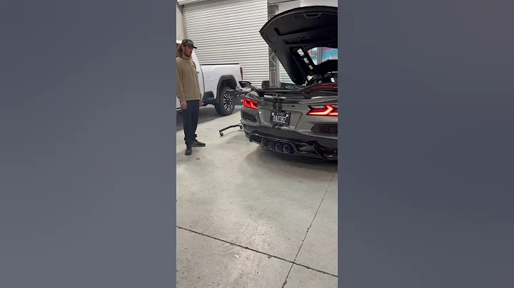 Titanium exhaust on C8 Z06 Corvette! SO LOUD!!! #shorts