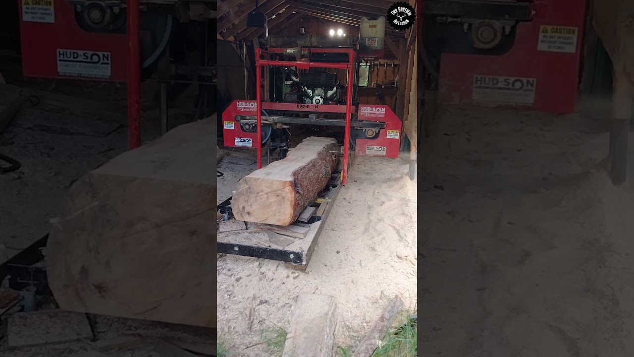 Milling A Nice Wide Larch Log! #sawblade #pine #sawmill