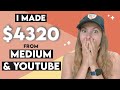 I Earned $$$$ Writing on Medium and Filming on YouTube | May 2021 Income Reveal For Medium &amp; Youtube