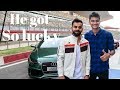 Lucky guy drives Audi R8 with Virat kohli in Delhi