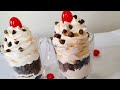 Only 3 ingredients double butter scotch mousse in 10 minutes oreo no bake dessert 