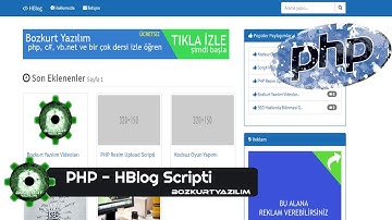 PHP Blog Script Download - HBlog (Bozkurt Yazilim)