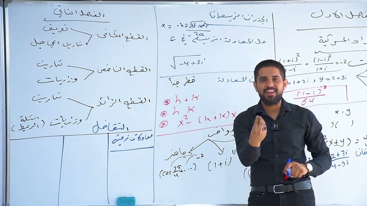 شلون ادرس مادة الرياضيات في ليلة الامتحان الوزاري - مخطط مهم - الاستاذ حسام الحلو