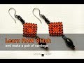 Learn Right Angle Weave (RAW) beading stitch and make earrings