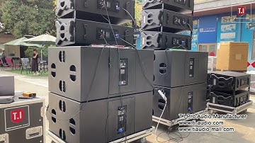 LA 2122P double 12 inch active line array pro audio  Testing video
