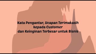 Soal 5_Kata Pengantar, Ucapan Terimakasih kepada Customer dan Keinginan Terbesar untuk Bisnis