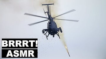 Amazing AH-6 Little Bird Helicopter BRRRT! ASMR - AH-6 Little Bird Minigun & Rocket Live Fire