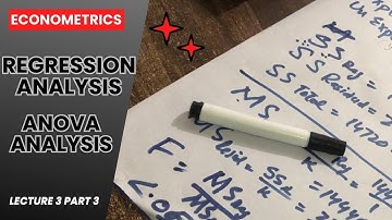 Regression analysis part 03 | Lecture 3 | ANOVA analysis | Econometrics | Urdu-Hindi