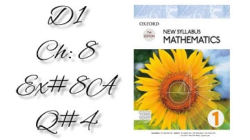 Exercise 8A Question#4 complete parts Oxford NSM ||Percentages|| D1 Math Solutions chapter 8 | Mk |