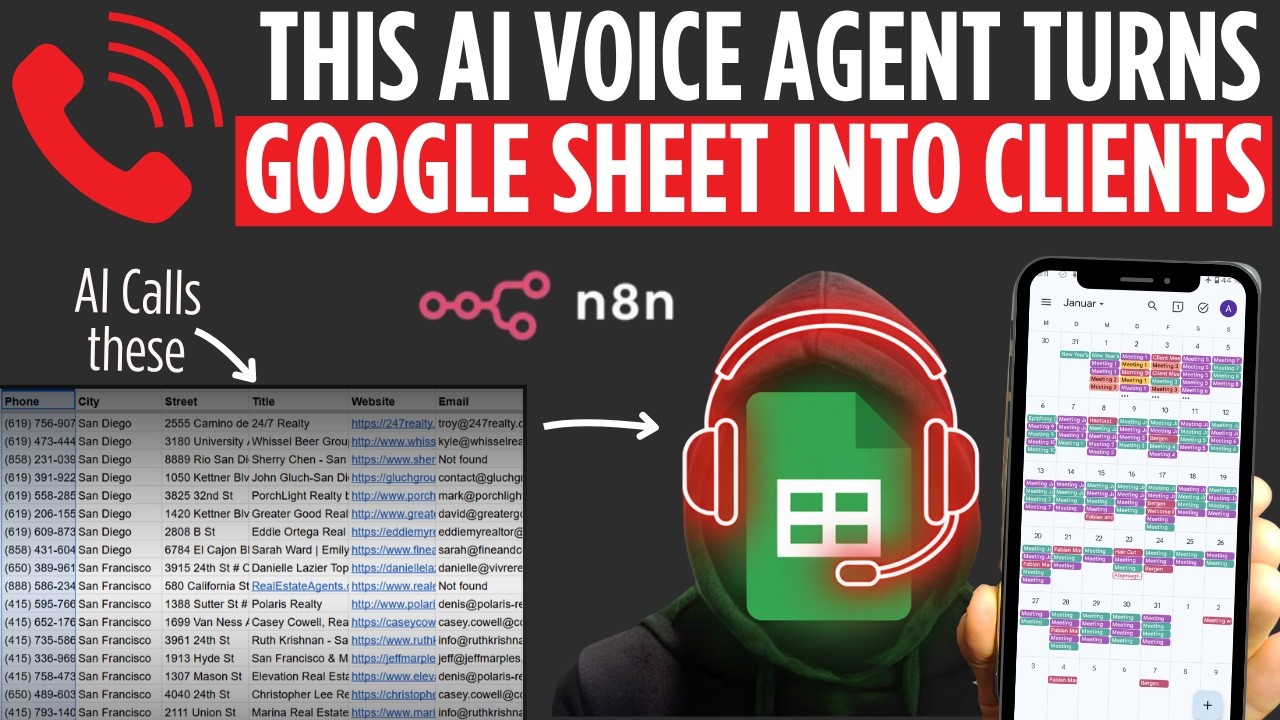 AI voice agent calling leads from Google Sheets to book appointments