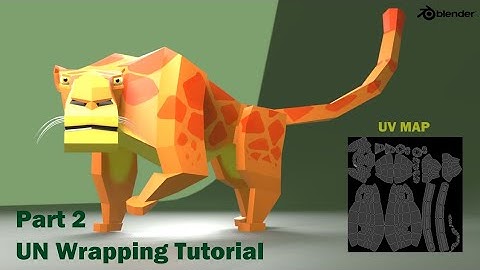 Blender Tutorial | Unwrapping Jaguar low poly character - Part 2