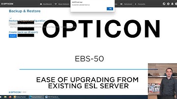 EBS-50 - Ease of upgrading from existing ESL Server