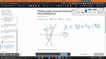Finding Angle Measures Between Intersecting Lines