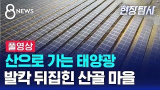 '명품마을' 발칵, 울컥한 농부…'태양광'에 갈등 깊어진 이유 (풀영상) / SBS 8뉴스 / 현장탐사