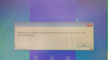 Response from: StartApi Massage : The remote server returned an error: (503) Server Unavailable.