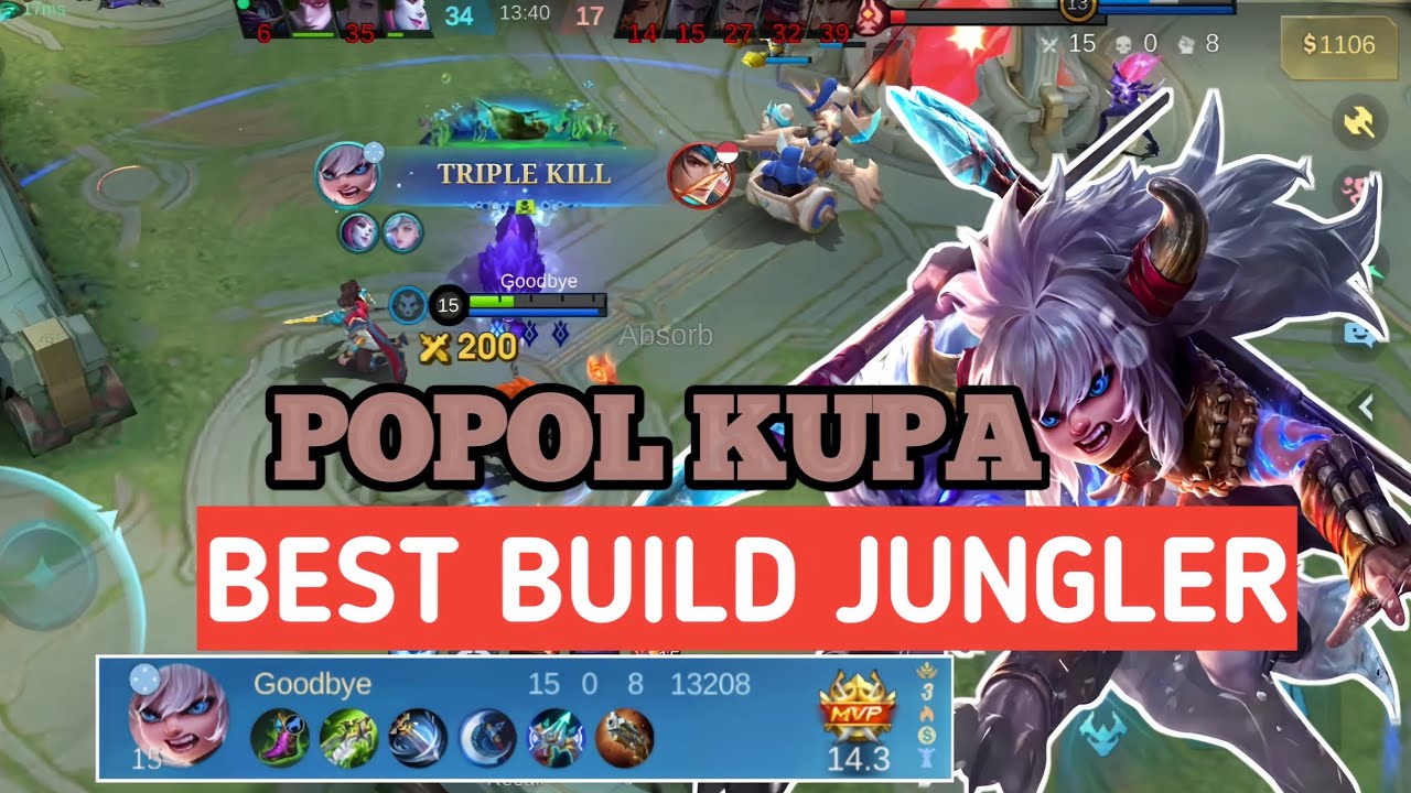 NIAT NGETROL POPOL KUPA JUNGLER MALAH MVP                         • POPOL KUPA MLBB •