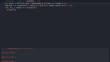 Tidalcycles jamming impro - live coding Ambient Soundz