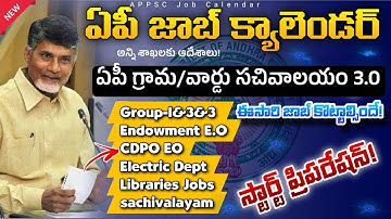 Ap Grama/ward sachivalayam 3rd notification 2025| APPSC job calendar 2025| ap latest jobs 2025