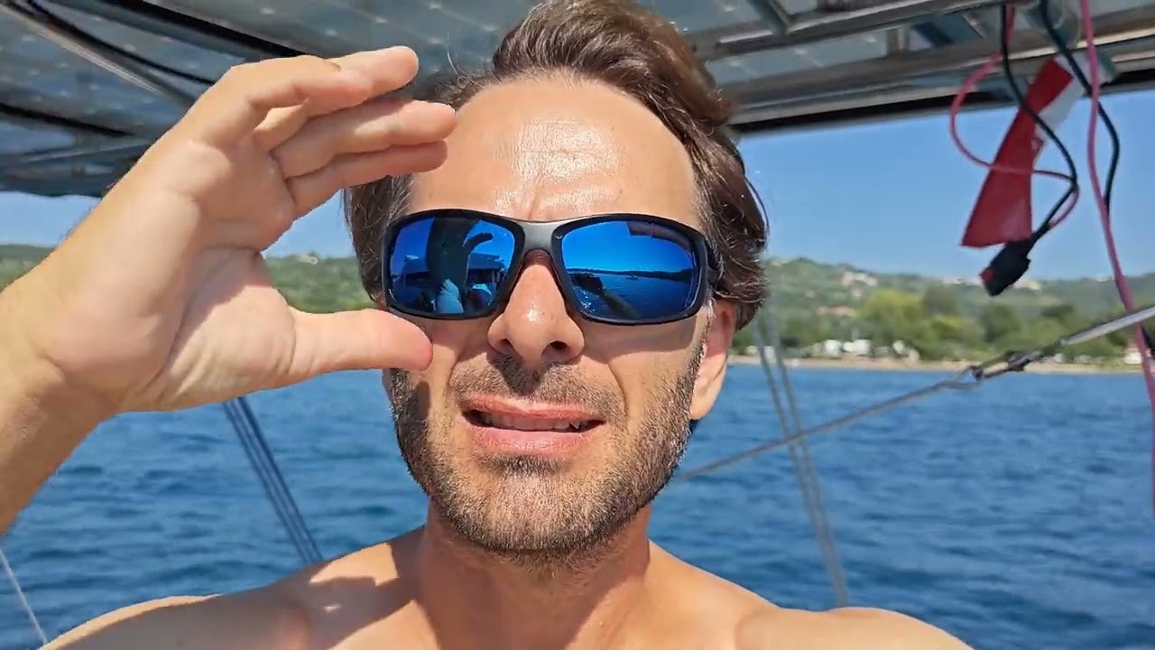 ⁣Our first border crossing by boat!