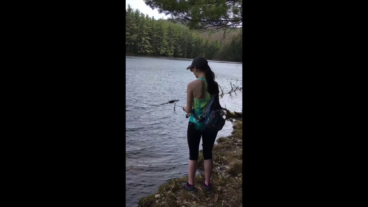 Girl Catches Beautiful Brook Trout YouTube