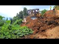 Perfectly strong cat d6r xl dozer leveling ground for plantation road construction