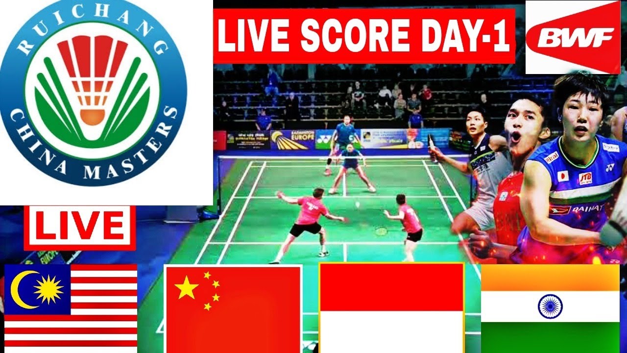 Live China Masters 2023 - Live Score Badminton Day-1 All Court Live Round of 32