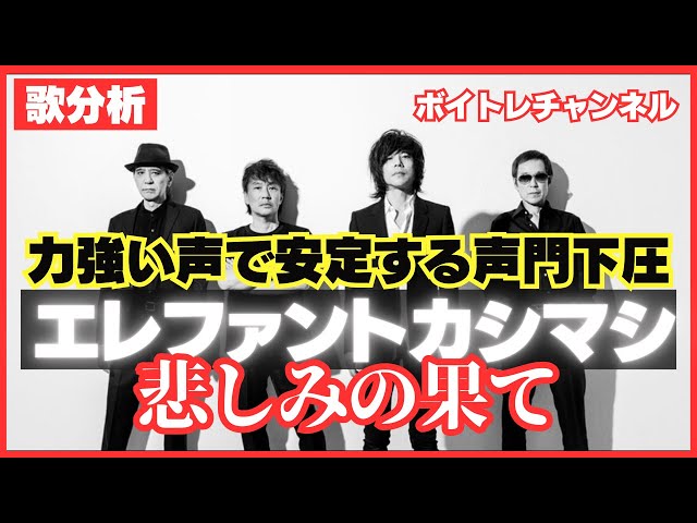 歌分析】 エレファントカシマシさん【悲しみの果て】エレファント