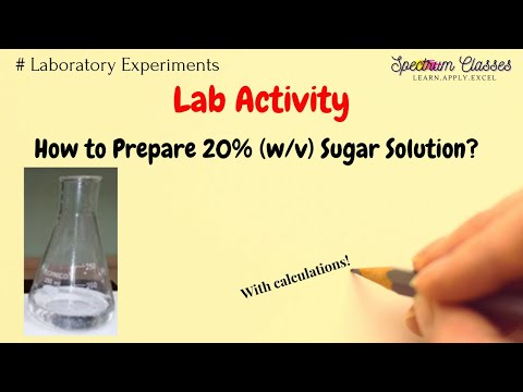 20 % Sugar Solution |How to prepare with calculations| Important points discussed