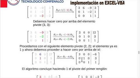 UNIDAD_III. Implementación de la reducción Gaussiana  en EXCEL-VBA