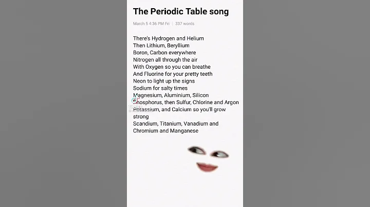 The Periodic Table Song.. ( credit goes to the rightful owner) - DayDayNews