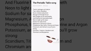 The Periodic Table Song.. ( credit goes to the rightful owner)