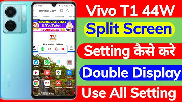 How To Split Screen Setting In Vivo T1 44W | Vivo T1 44W Split Screen Setting