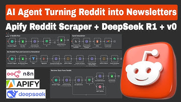 AI Agent Turning Reddit Posts into Newsletter: DeepSeek R1 + v0 + Apify [No-code]