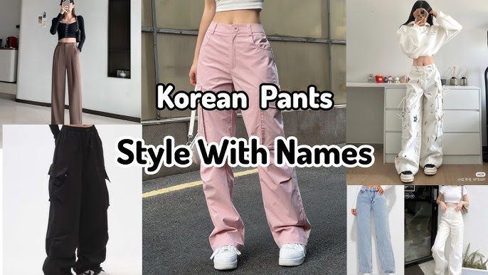 Korean pants Outfits with names🍓✨