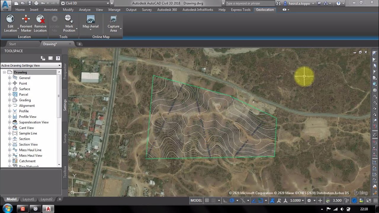 civil 3d geolocation