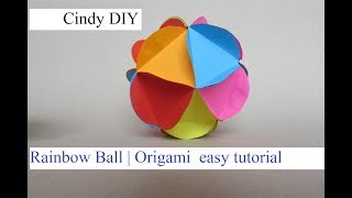 3D Rainbox Origami balloon | Easy Paper Craft | Cindy DIY