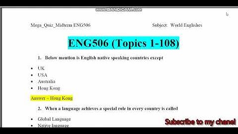 ENG 506 Quiz File for Midterm Exam preparation || Quiz file Eng 506 Midterm ||