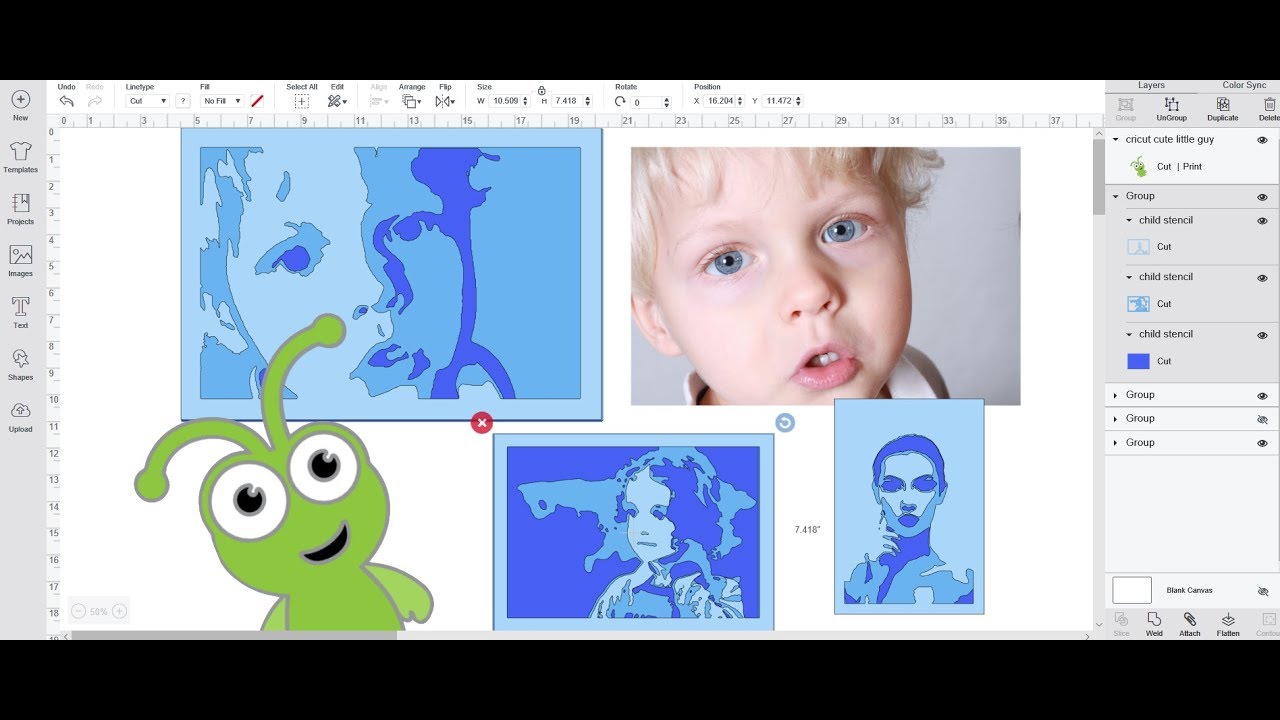 Download Portrait SVG in Cricut Design Space - YouTube