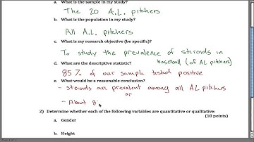 Process of Statistics Quiz