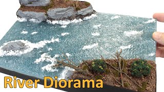 How to make realistic river / stream diorama [Resin Water]  Display Stand  DIY – for Fishing Robot