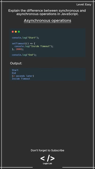 JavaScript Interview Question: Difference Between Synchronous and ...