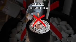 NIGDY nie dolewaj biopaliwa do palącego się ognia i do rozgrzanego palnika.