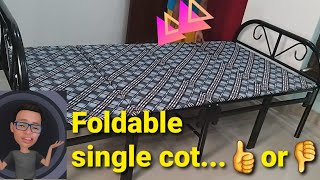 Portable furniture ,modern place saving metal /iron cot / bed unboxing and details....‍♀