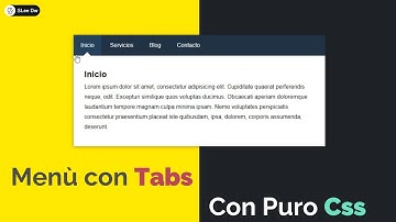 Como hacer un Menù de Navegación con Tabs | Html y Css | 2020