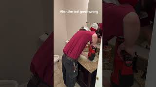 Man Trying To Unclog Bathroom Sink Gets Water Sprayed Into Face - 1500037