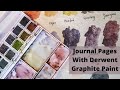 Illustrated and Travel Journal Pages With Derwent Graphitint Paints